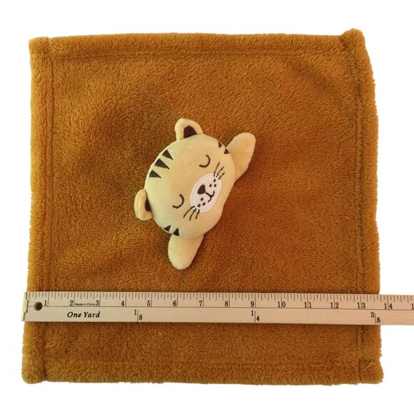 Baby Gear Orange Tan Tiger Cat Lovey 13" Baby Security Blanket - Picture 5 of 6
